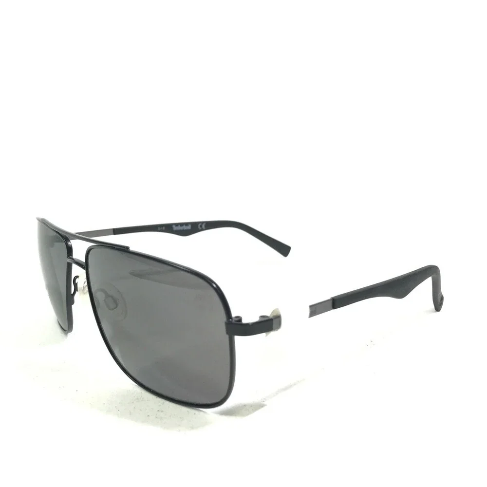 Timberland Sunglasses TB9107 02D Black Square Frames with Gray Lenses 61-14-140